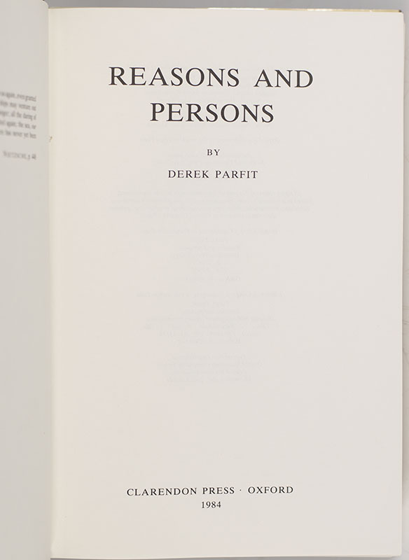 Reasons and Persons.