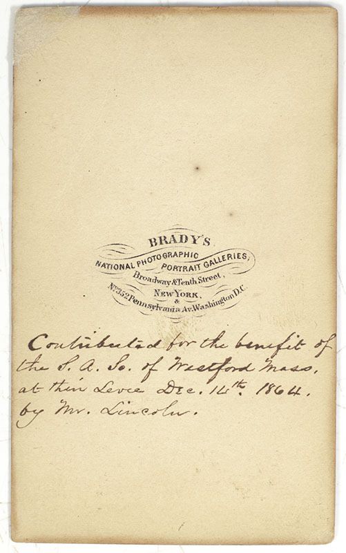 Abraham Lincoln Signed Carte-de-Visite.