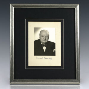 Winston S. Churchill Signed Photograph.