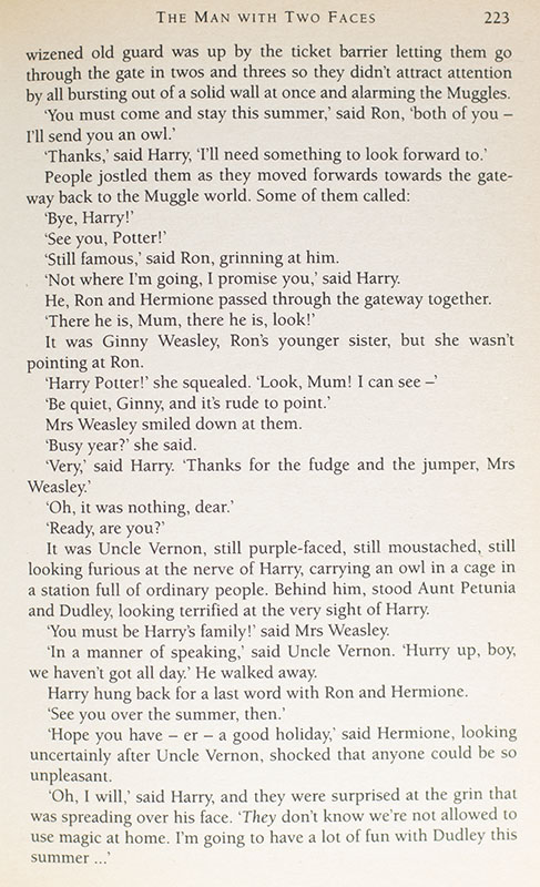 Harry Potter and the Philosopher’s Stone.