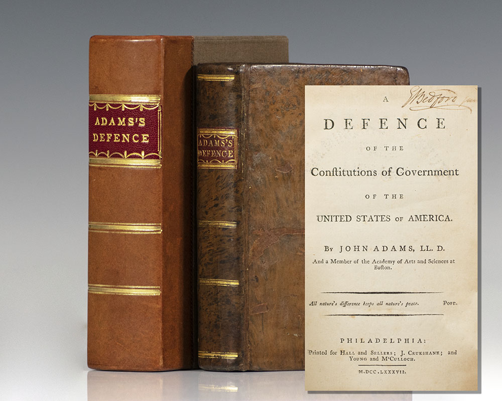 A Defence of the Constitutions of Government of the United States of America.