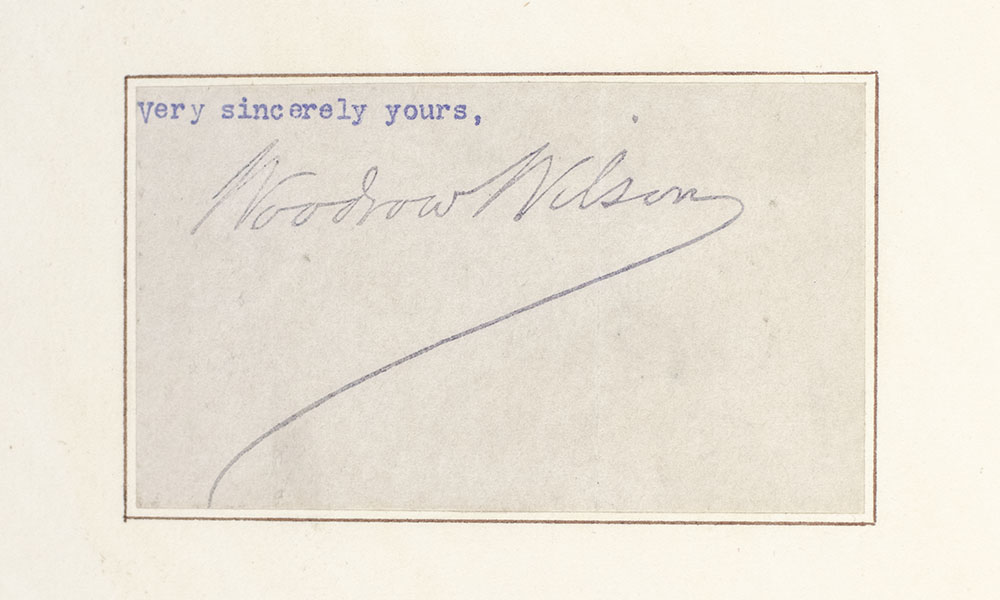 Autographs of the Presidents of the United States of America.