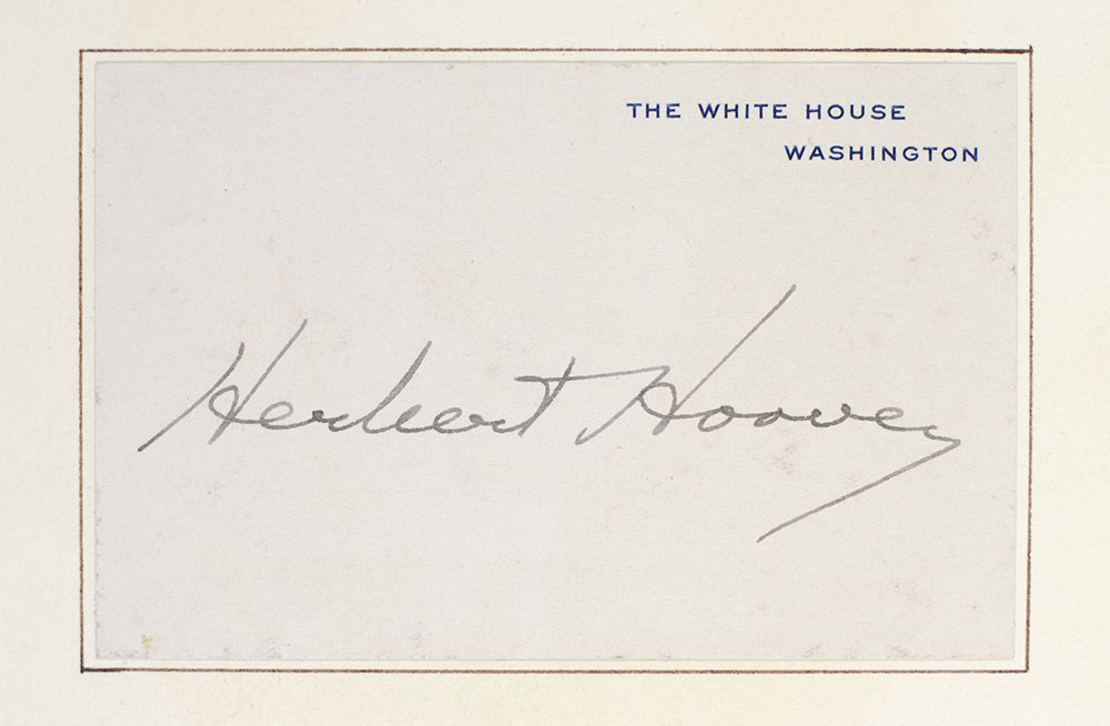 Autographs of the Presidents of the United States of America.