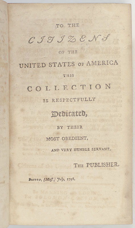 A Collection of the Speeches of the President of the United States.