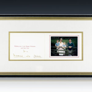 Princess Diana and Prince Charles Signed Christmas Card.