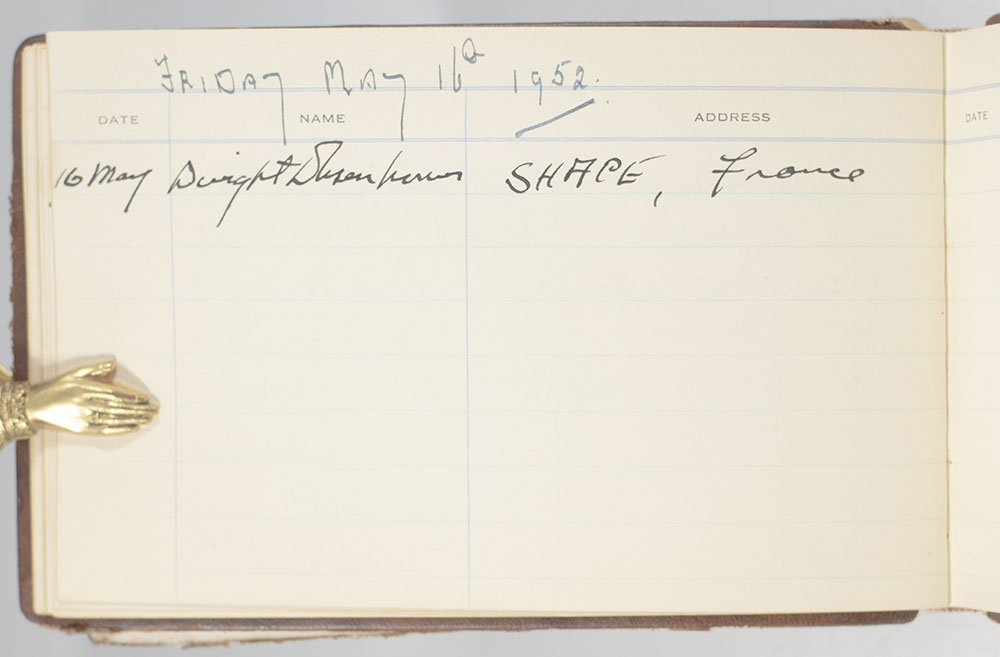 American Embassy in London Winston S. Churchill, Clementine Churchill, Elizabeth Queen Mother, Princess Margaret and Dwight D. Eisenhower Signed Guestbook.