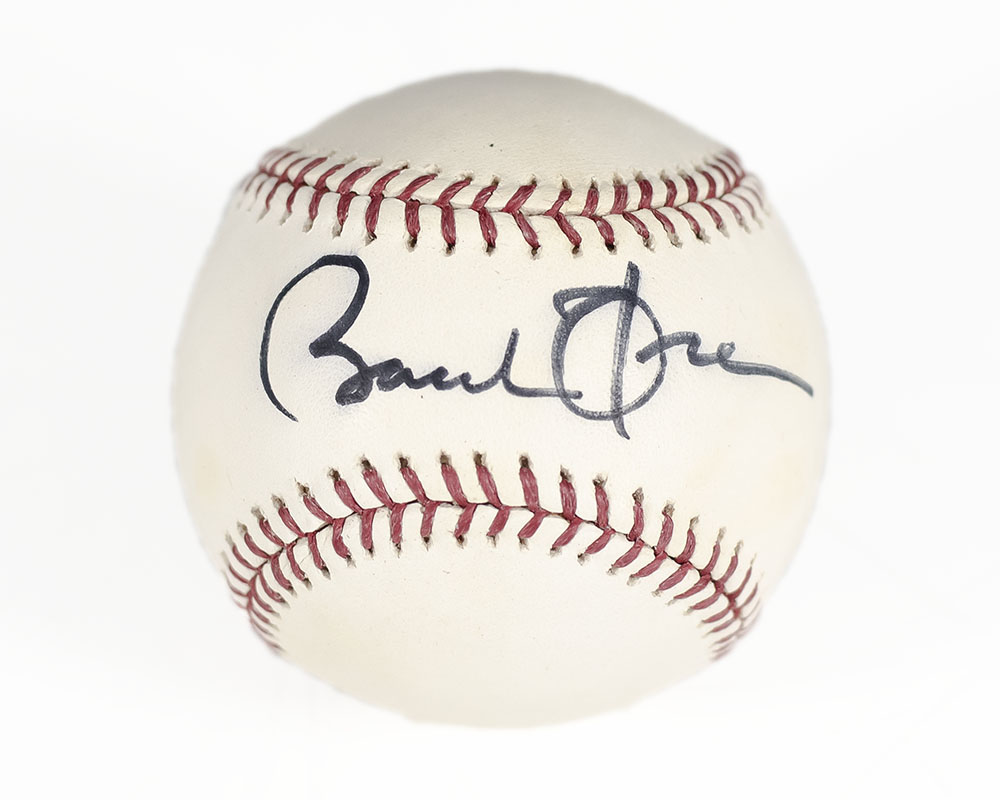 Barack Obama Signed Baseball.