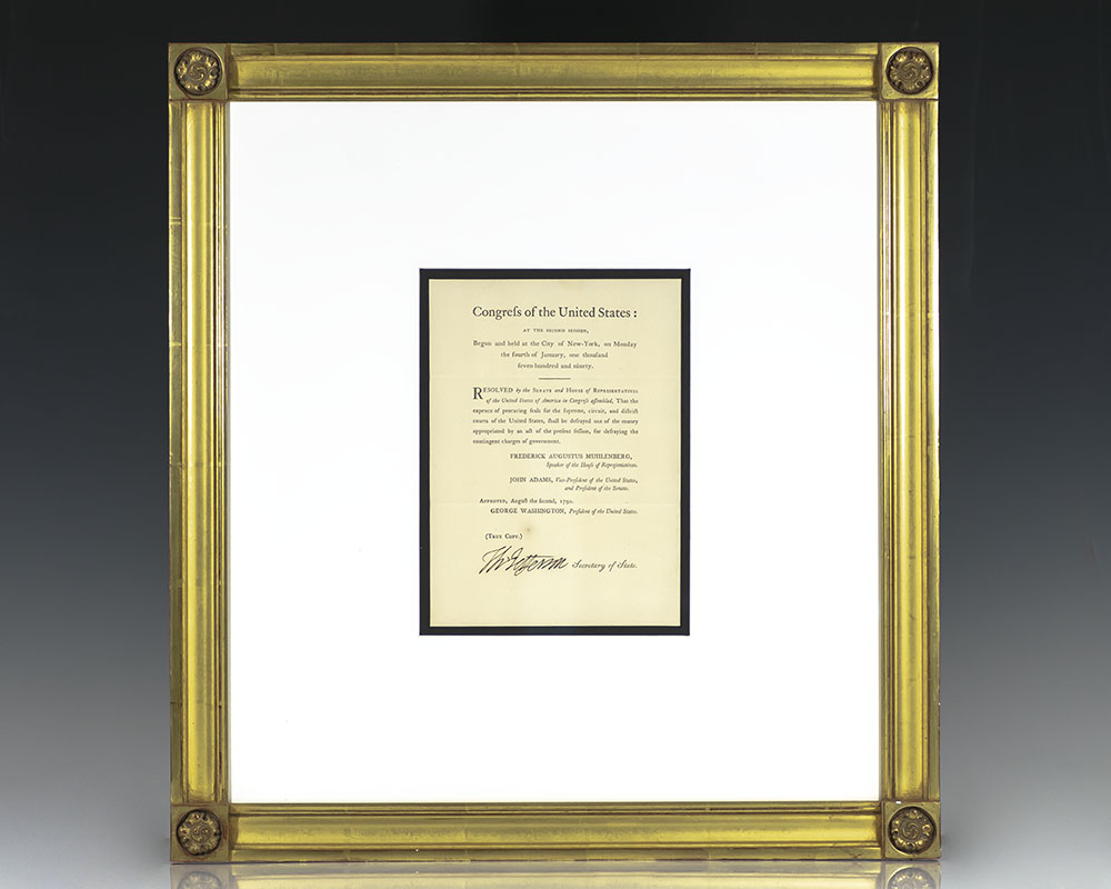 Thomas Jefferson Signed Congressional Resolution.