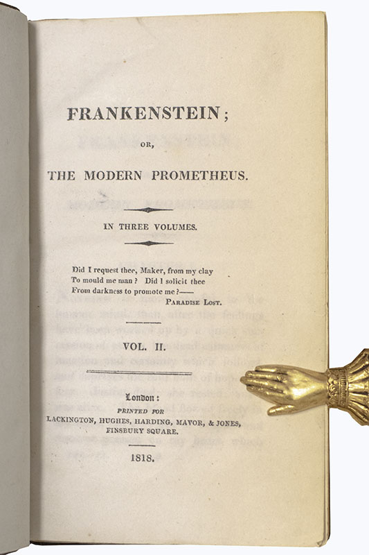 Frankenstein; Or, The Modern Prometheus.
