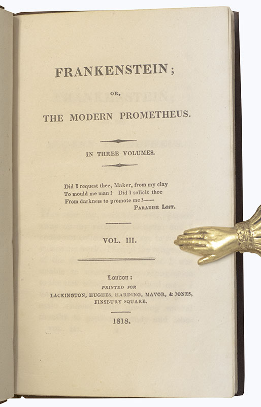 Frankenstein; Or, The Modern Prometheus.