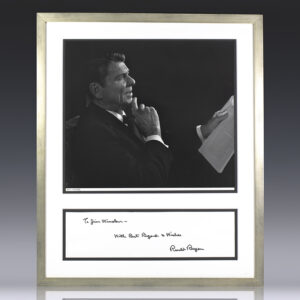 Yousuf Karsh Signed Ronald Reagan Portrait.
