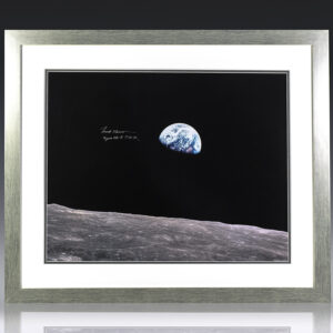 Frank Borman Signed 'Earthrise' Photograph.