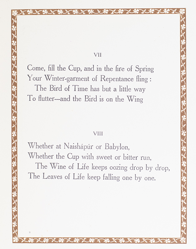 The Rubaiyat of Omar Khayyam.