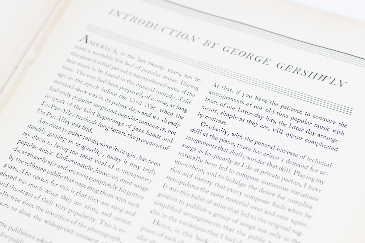 George Gershwin's Song-Book.