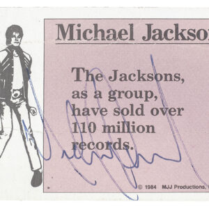 Michael Jackson Signed Collectible Trading Card.