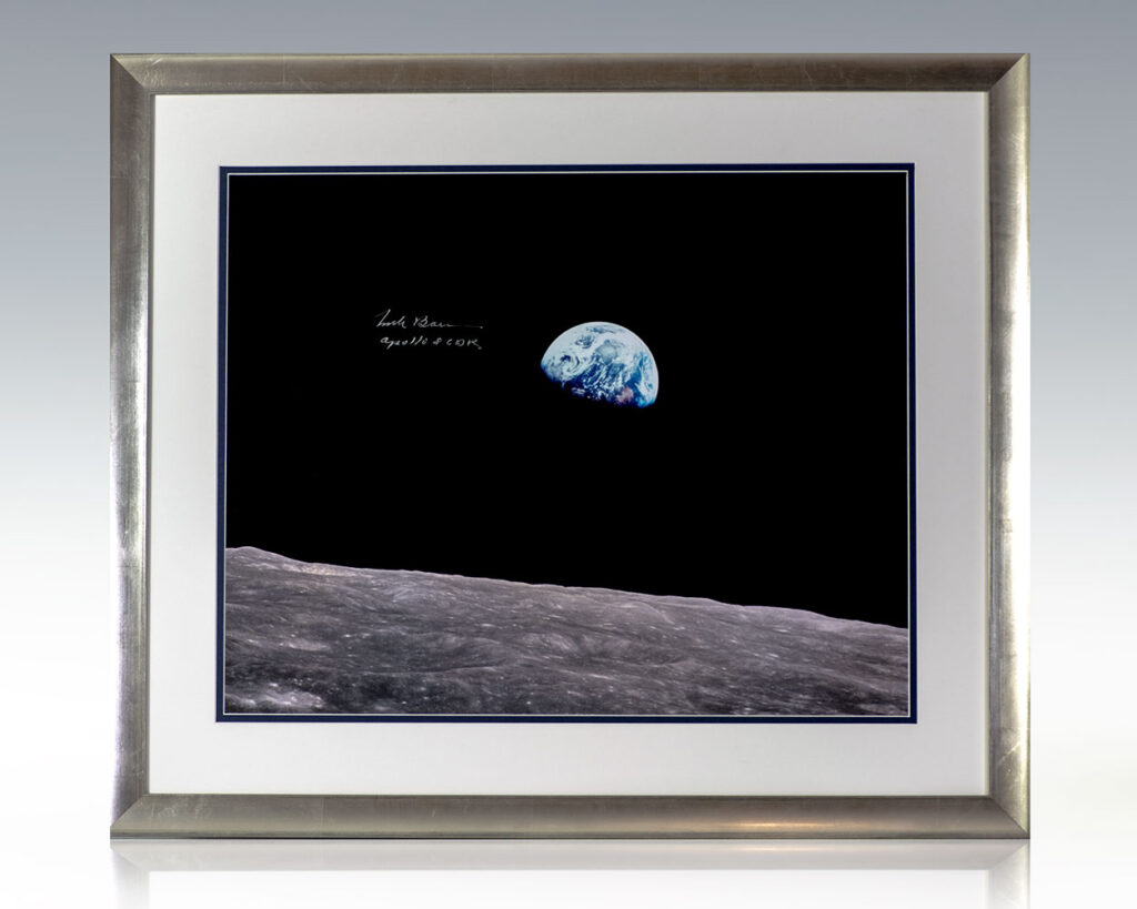 Frank Borman Signed ‘Earthrise’ Photograph.