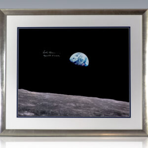 Frank Borman Signed 'Earthrise' Photograph.