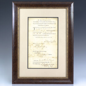 George Washington Signed Revolutionary War Discharge Certificate.