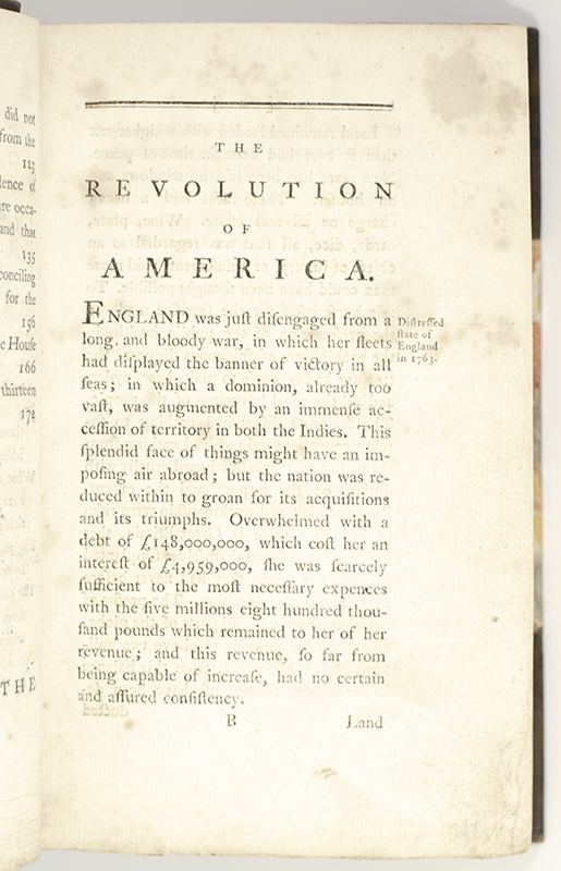 The Revolution in America. By the Abbe Raynal; A Letter Addressed to the Abbe Raynal on the Affairs of North-America. In Which the Mistakes in the Abbe's Account of the Revolution of America are Corrected and Cleared Up ; Massachusettensis: or a Series of Letters, Containing a Faithful State of Many Important and Striking Facts, which Laid the Foundation of the Present Troubles in the Province of Massachusetts Bay.