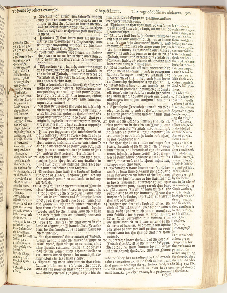 The Bible, that is, The holy Scriptures conteined in the Olde and Newe Testament, Translated according to the Ebrew and Greeke, and Conferred with the Best Translations in Diuers Languages.