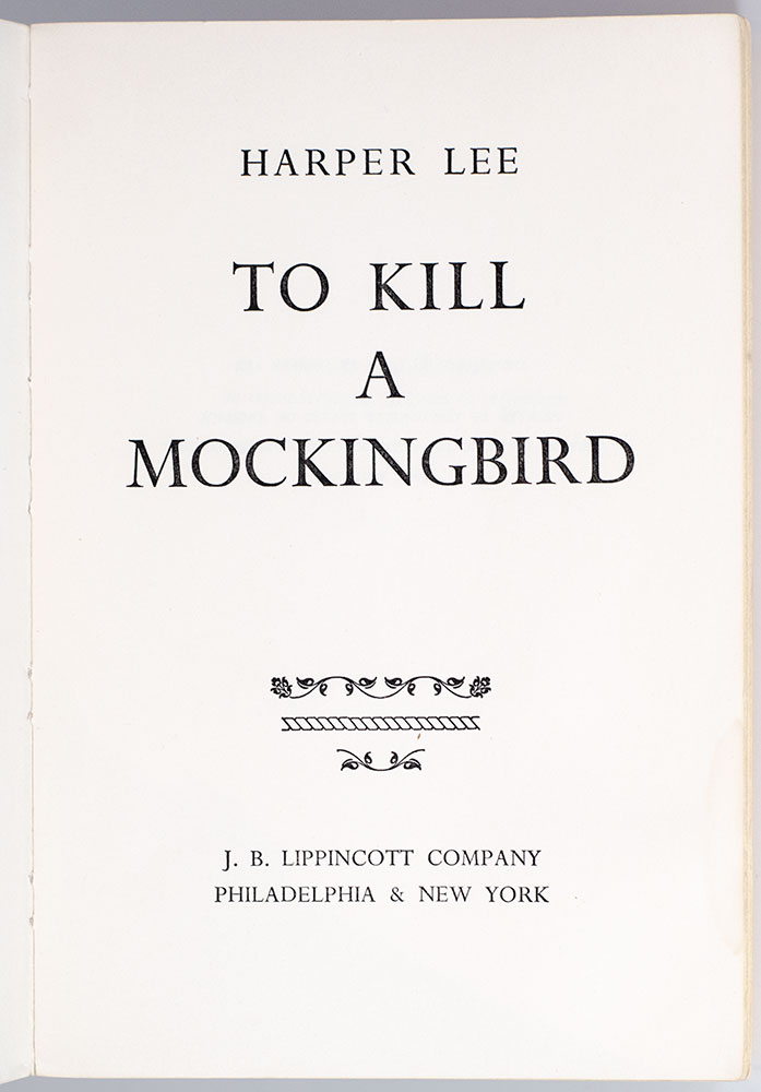 To Kill a Mockingbird.