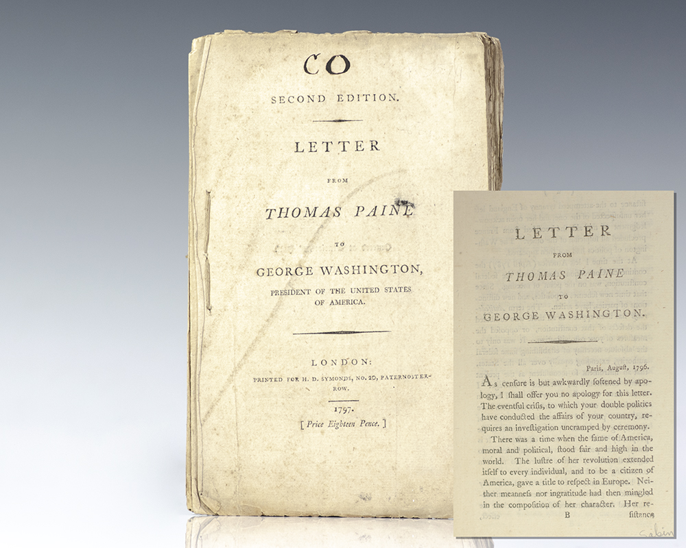 Letter From Thomas Paine to George Washington, President of the United States of America.