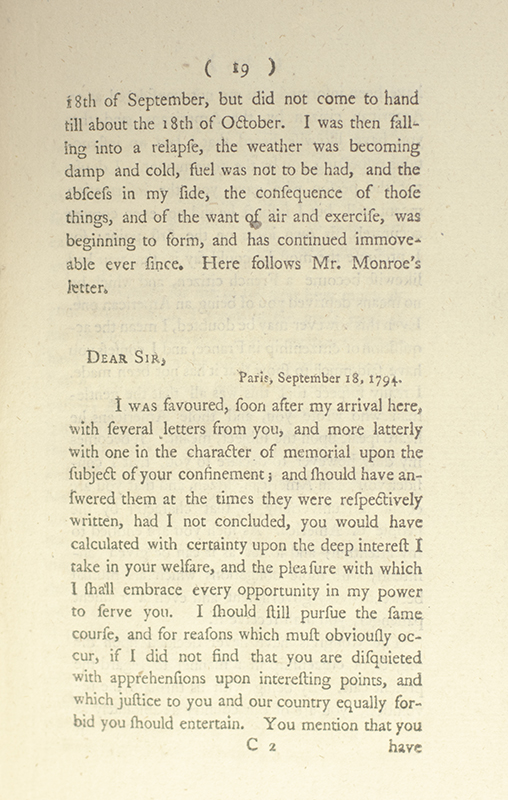 Letter From Thomas Paine to George Washington, President of the United States of America.