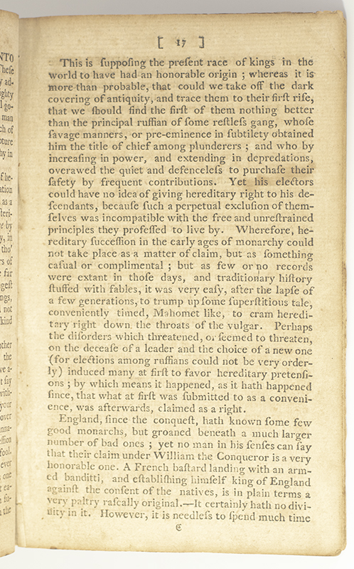 Common Sense; Addressed to the Inhabitants of America, on the Following Interesting Subjects, Viz.
