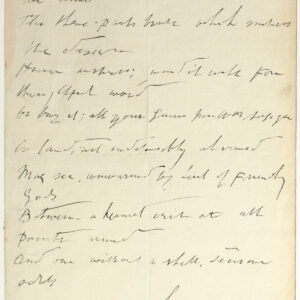 George Meredith Autograph "Il Y A Cent Ans" Excerpt Signed.