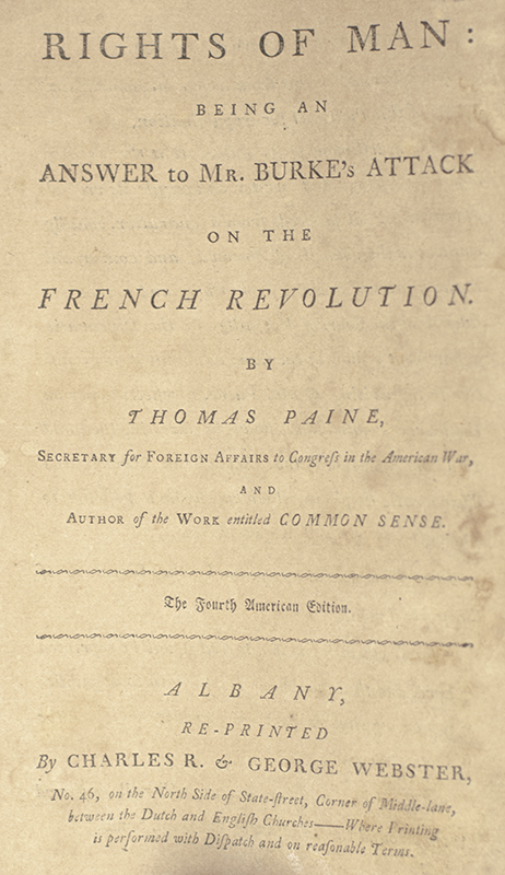 Rights of Man: Being an Answer to Burke's Attack on the French Revolution.