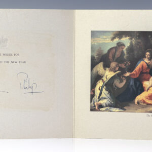 Queen Elizabeth II and Prince Philip Signed Royal Christmas Card.