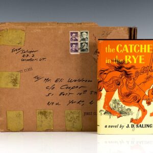 File folder envelope hand-written and addressed by J.D. Salinger to fellow writer and friend Eli Waldron