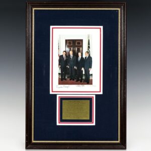 Photograph of Presidents Ronald Reagan, Gerald Ford, Jimmy Carter and Richard Nixon.