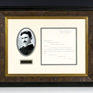 Nikola Tesla Autographed Letter Signed.