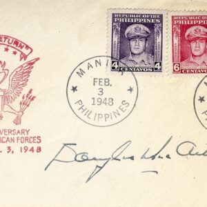 Douglas MacArthur Signed First Day Cover.