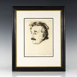 Albert Einstein Signed Etching.