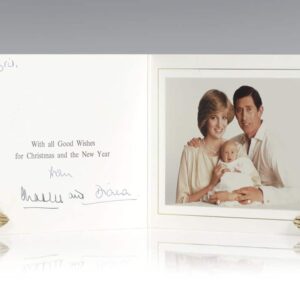 Princess Diana and Prince Charles Signed Christmas Card
