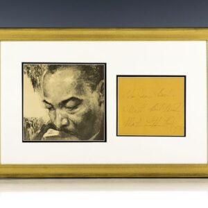 Martin Luther King, Jr. Signed Notecard.