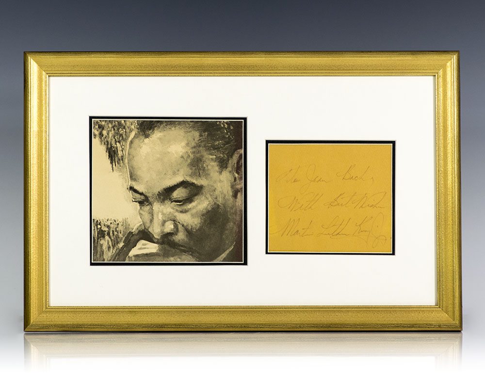 Martin Luther King, Jr. Signed Notecard.