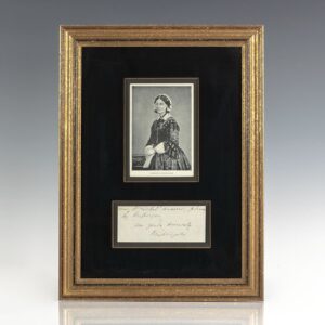 Florence Nightingale Autograph Note Signed.