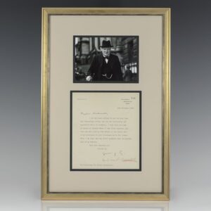 Winston S. Churchill Autograph Letter Signed.