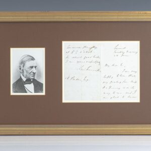 Ralph Waldo Emerson Autographed Letter Signed