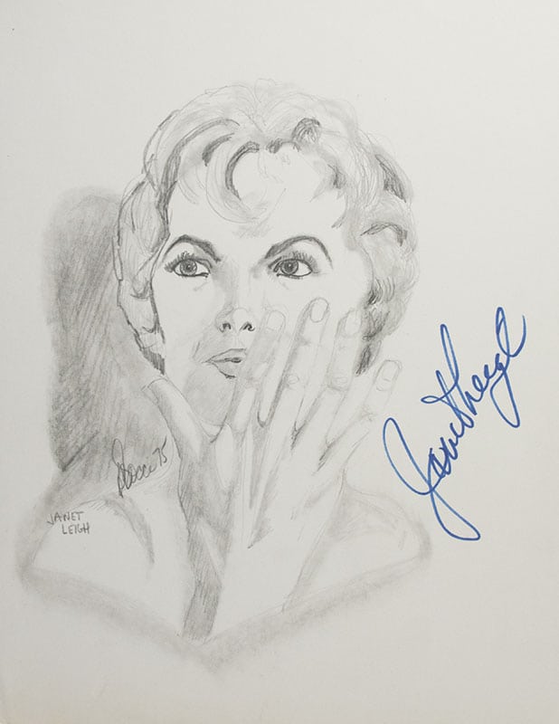 Collection of Hollywood Actors Signed P.B. Socci Sketches
