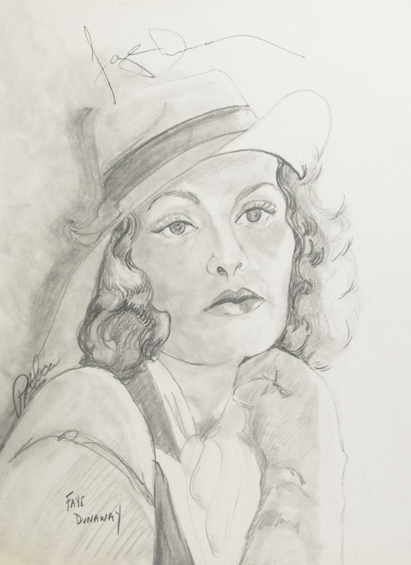Collection of Hollywood Actors Signed P.B. Socci Sketches