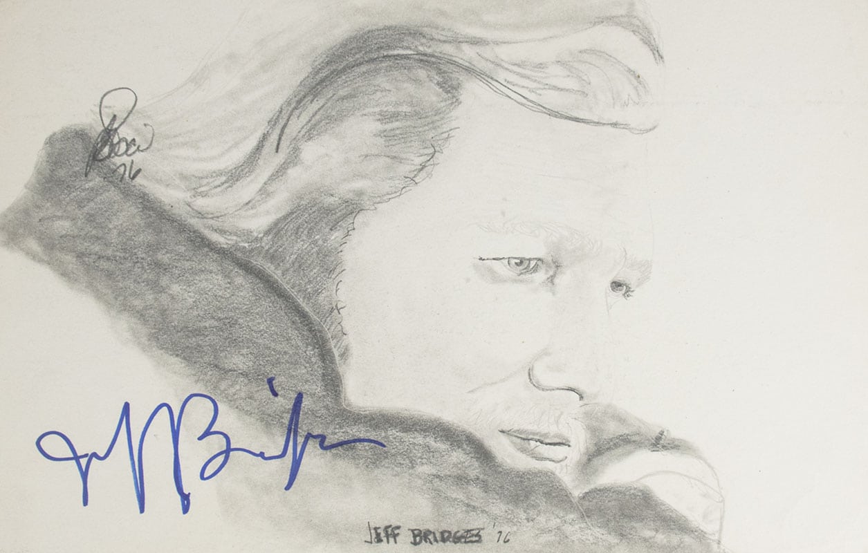 Collection of Hollywood Actors Signed P.B. Socci Sketches