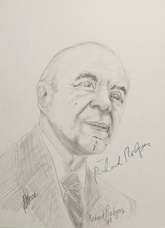 Collection of Hollywood Actors Signed P.B. Socci Sketches