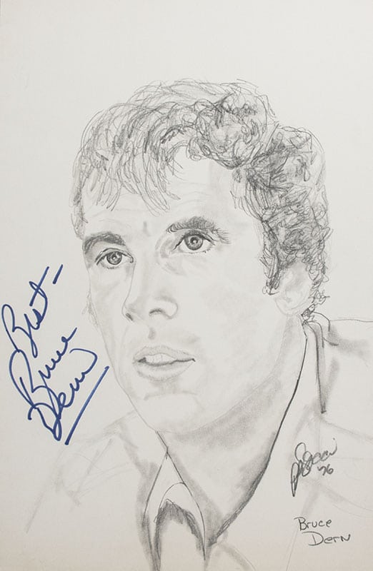 Collection of Hollywood Actors Signed P.B. Socci Sketches