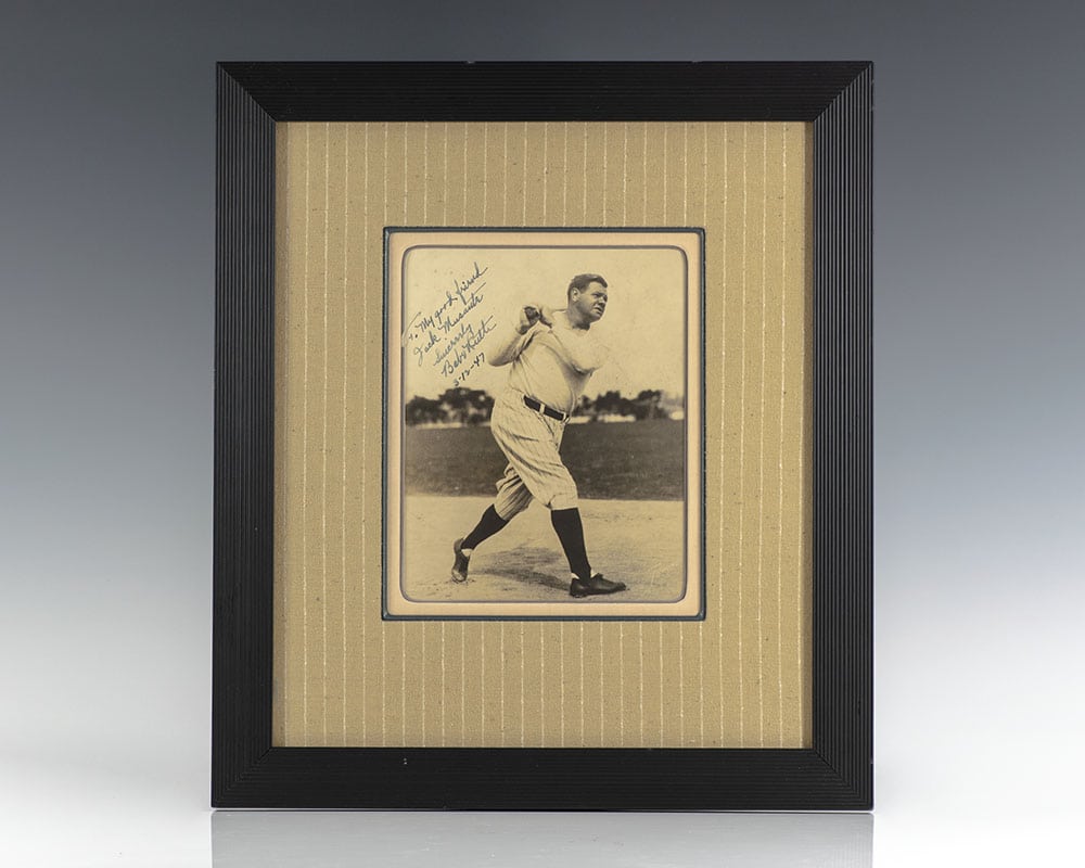 Babe Ruth Signed Photograph.
