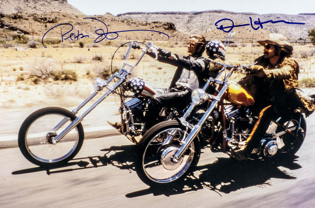 Peter Fonda and Dennis Hopper Signed Easy Rider Photograph.