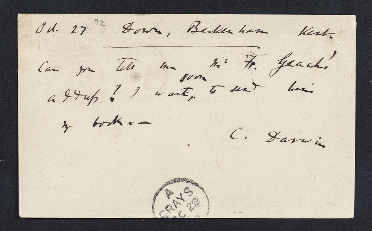 Charles Darwin Autograph Note Signed To Alfred Russel Wallace